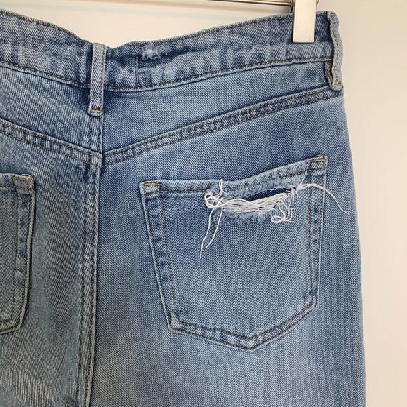 Pacsun Women Mom Jean Size 27 Blue Distressed 100% Cotton Button-fly Medium Wash - Picture 14 of 16